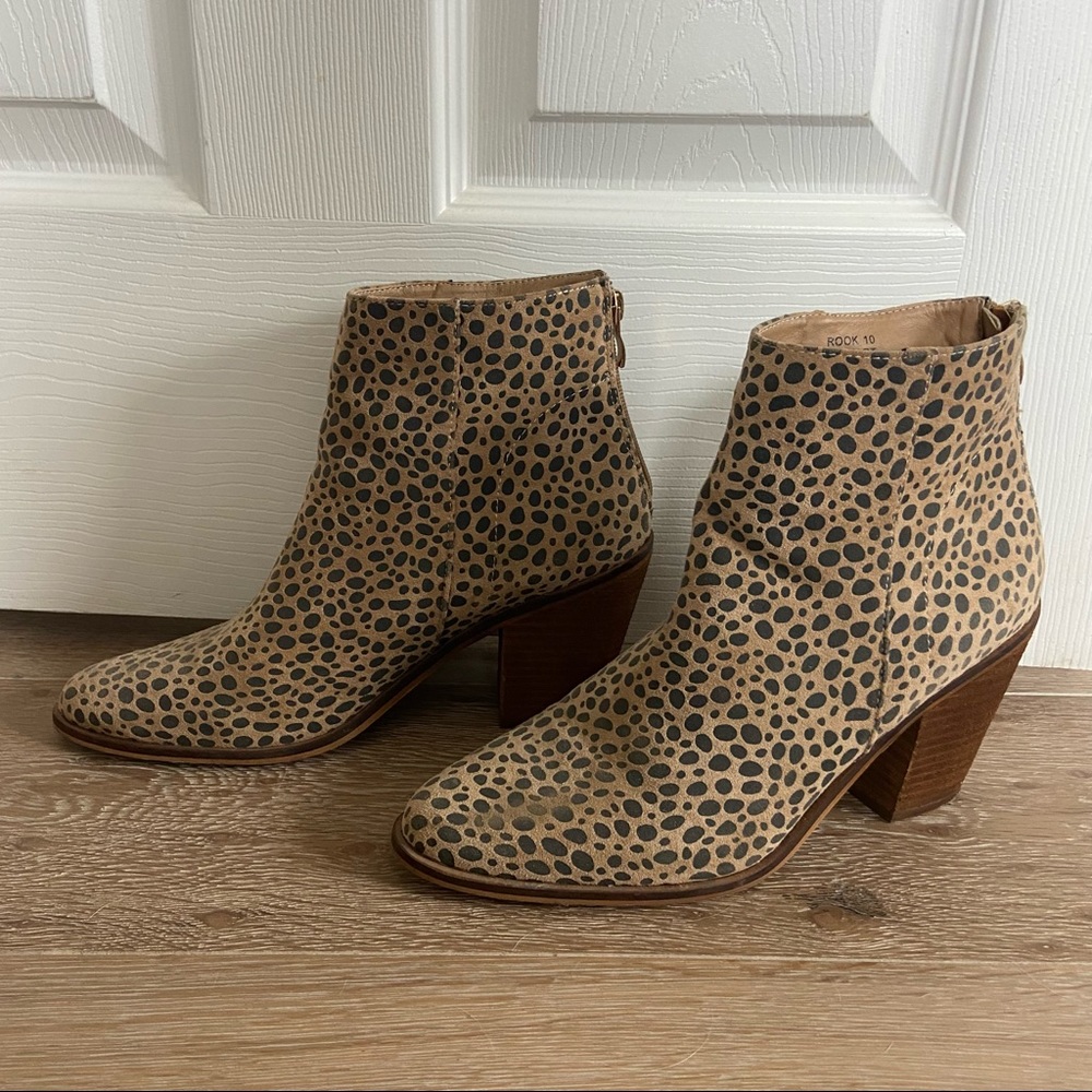 Leopard print booties